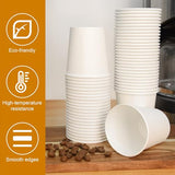 300 Pcs 6 oz Disposable Paper Cups, Hot Cold Beverage Drinking Cup for Coffee, Water, Tea, Juice, Espresso & Cortado (White)