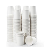 300 Pcs 6 oz Disposable Paper Cups, Hot Cold Beverage Drinking Cup for Coffee, Water, Tea, Juice, Espresso & Cortado (White)