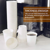 300 Pcs 6 oz Disposable Paper Cups, Hot Cold Beverage Drinking Cup for Coffee, Water, Tea, Juice, Espresso & Cortado (White)