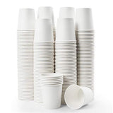 300 Pcs 6 oz Disposable Paper Cups, Hot Cold Beverage Drinking Cup for Coffee, Water, Tea, Juice, Espresso & Cortado (White)