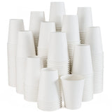 300 Pcs 6 oz Disposable Paper Cups, Hot Cold Beverage Drinking Cup for Coffee, Water, Tea, Juice, Espresso & Cortado (White)