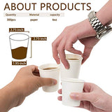 300 Pcs 6 oz Disposable Paper Cups, Hot Cold Beverage Drinking Cup for Coffee, Water, Tea, Juice, Espresso & Cortado (White)