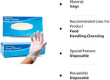 Disposable Vinyl Gloves | Case of 2000 | Multipurpose | Food Handling Use | Powder Free | Clear | (2000, Large)