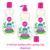 Dapple Baby Bottle Soap, Hypoallergenic Dish Soap for Baby Bottles, Powered by Plants, Travel Size, Fragrance Free, 3 Fl Oz (Pack of 2)