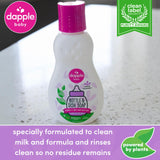 Dapple Baby Bottle Soap, Hypoallergenic Dish Soap for Baby Bottles, Powered by Plants, Travel Size, Fragrance Free, 3 Fl Oz (Pack of 2)