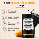 Better Alt Pure Himalayan Shilajit Sticks with Organic Honey, Saffron | Easy to Consume Shilajit| 30 Sticks for Energy Boost & Immune Support, 85+ Trace Minerals, 75%+ Fulvic Acid