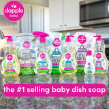 Dapple Baby Bottle Soap, Hypoallergenic Dish Soap for Baby Bottles, Powered by Plants, Travel Size, Fragrance Free, 3 Fl Oz (Pack of 2)