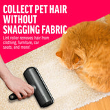 Chom Chom Roller Pet Hair Remover and Reusable Lint Roller - Black ChomChom Cat and Dog Hair Remover for Furniture, Couch, Carpet, Clothing and Bedding - Portable, Multi-Surface Fur Removal Tool