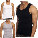 3 Pack Men's A-Shirt Tank Top Gym Workout Undershirt (Slim & Muscle Fit Mix Small