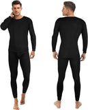 3 Set Thermal Underwear for Men Soft Long Johns Base Layer Thermals Fleece Warm Lined Top Bottom for Cold Weather Winter