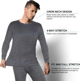 3 Set Thermal Underwear for Men Soft Long Johns Base Layer Thermals Fleece Warm Lined Top Bottom for Cold Weather Winter