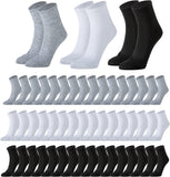 120 Pairs Mens Quarter Ankle Socks Athletic Moisture Socks Casual Sports Socks Bulk Pack for Homeless Unisex Men Women