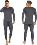 3 Set Thermal Underwear for Men Soft Long Johns Base Layer Thermals Fleece Warm Lined Top Bottom for Cold Weather Winter