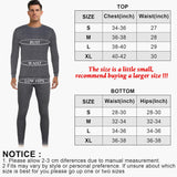 3 Set Thermal Underwear for Men Soft Long Johns Base Layer Thermals Fleece Warm Lined Top Bottom for Cold Weather Winter