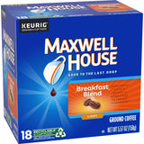 Maxwell House Breakfast Blend Coffee, K-CUP Pods,100 count