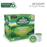 Green Mountain Coffee Roasters Breakfast Blend Single-Serve Keurig K-Cup Pods, Light Roast Coffee, 24 Count (Pack of 4)