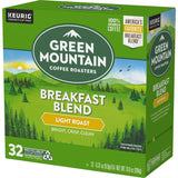 Green Mountain Coffee Roasters Breakfast Blend Single-Serve Keurig K-Cup Pods, Light Roast Coffee, 24 Count (Pack of 4)